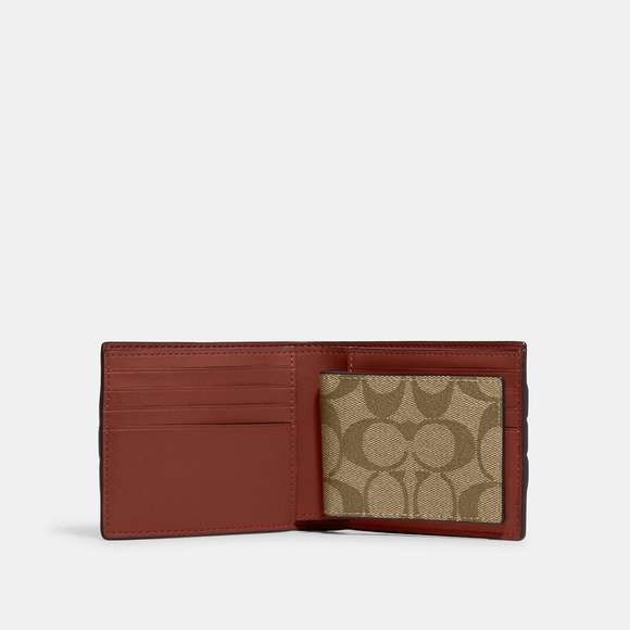 NWT Coach Outlet Boxed 3 In 1 Wallet Gift Set In Signature Canvas - Picture 2 of 3